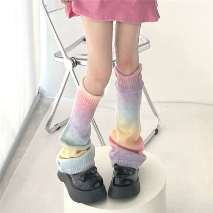 Dopamine Leg Warmmers Colorful Bright Leg Warmmers Trumpet Rainbow Socks