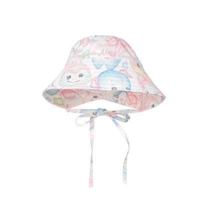 Meugler Cute Animal Print Pink Pastel Shepherd Hat with Wide Brim for Sun Protection