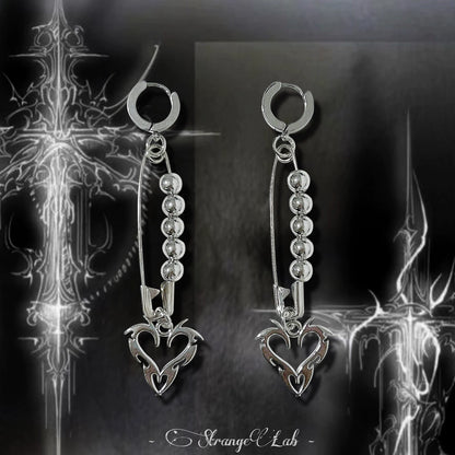 Strangelab - Y2K Earrings Cyberpunk Silver Earrings earrings strangelab