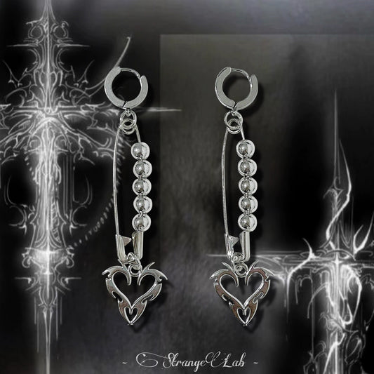 Strangelab - Y2K Earrings Cyberpunk Silver Earrings earrings strangelab