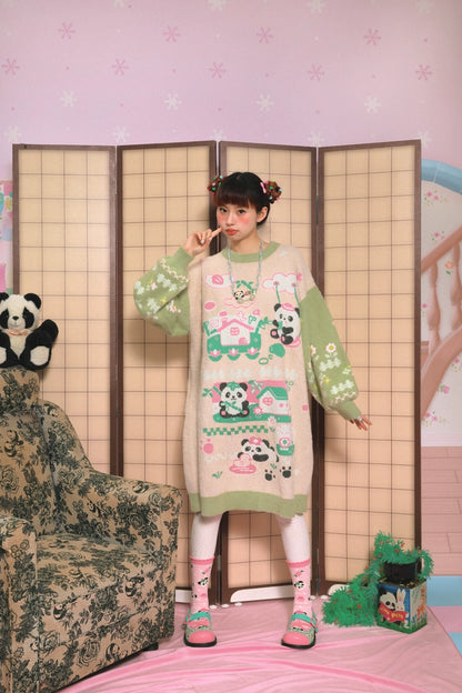 Lutra Jump Decora Fashion Khaki Panda Dress