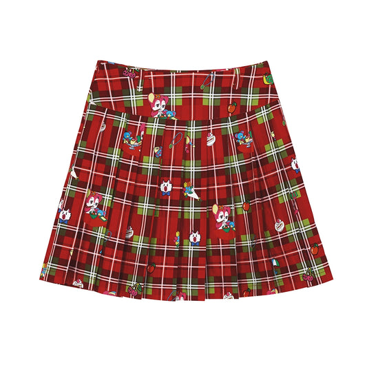 Tntntutu Decora Fashion Red Plaid Skirt