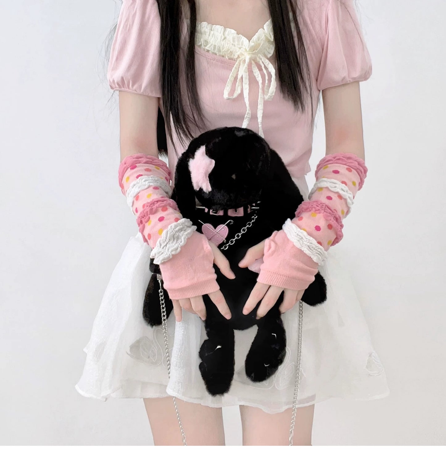 Harajuku Fashion Sleeves Pink Cute Sleeves Decora Accessory