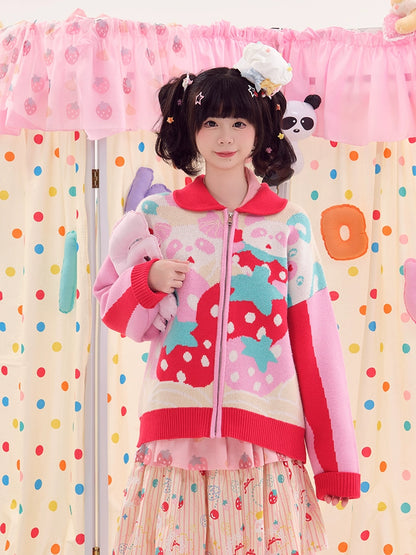 Nikkou Home Decora Fashion Pink Panda Cardigan