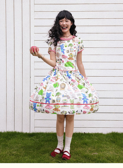 Chemical Girl - Kawaii Print Cute Dress Cotton Lined dress chemical girl