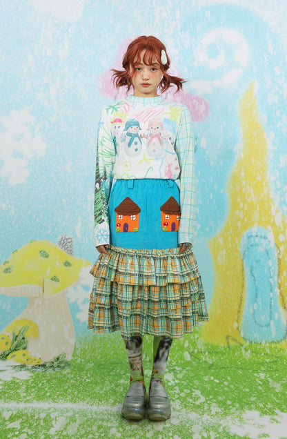 frufru Decora House Plaid Skirt