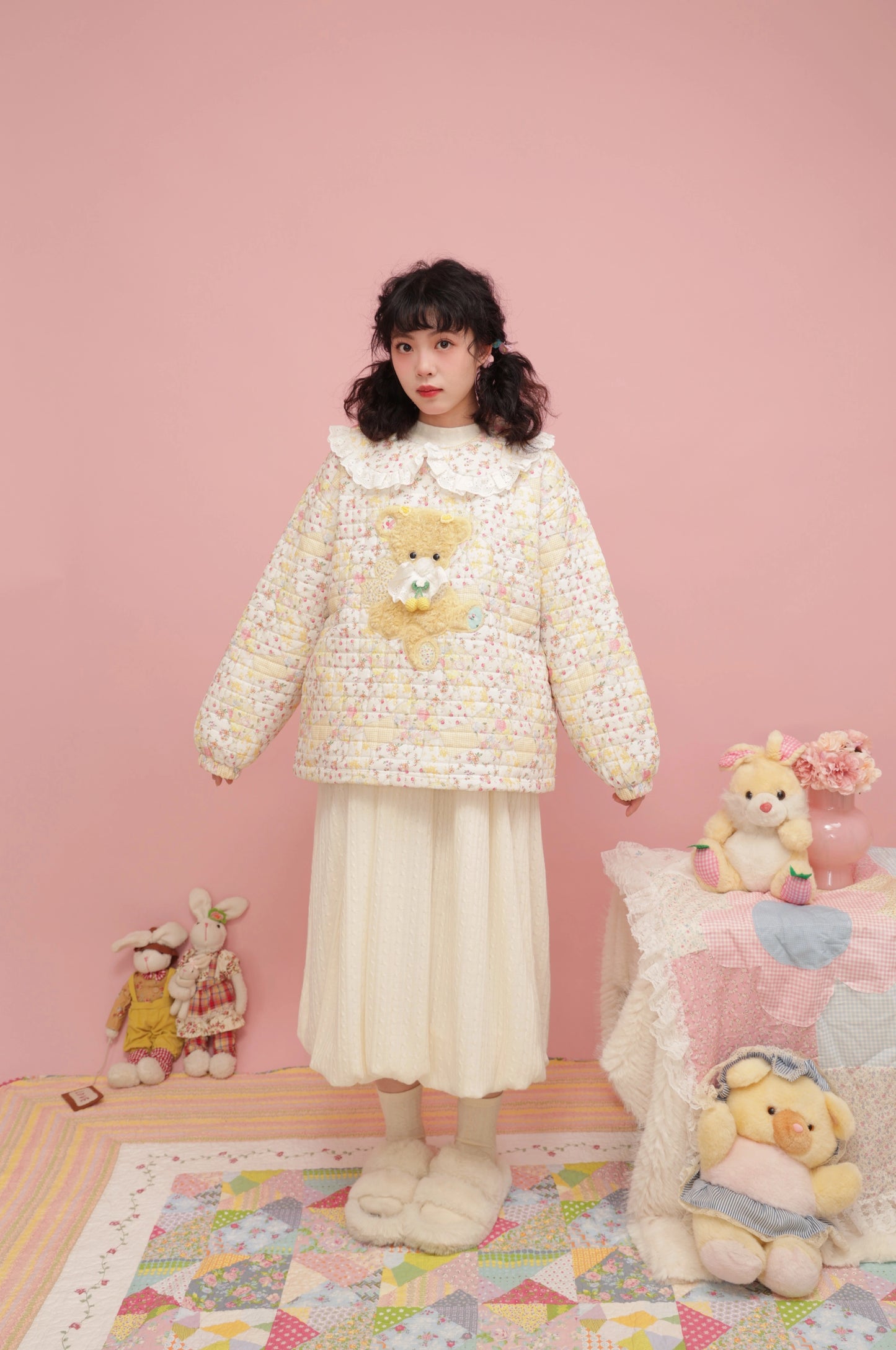 SemenCoicis KidCore Doll Collar Coat