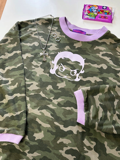 BunnyBunnyGun - Harajuku Oversize Print Long Sleeve T-Shirt sweatshirt bunnybunnygun