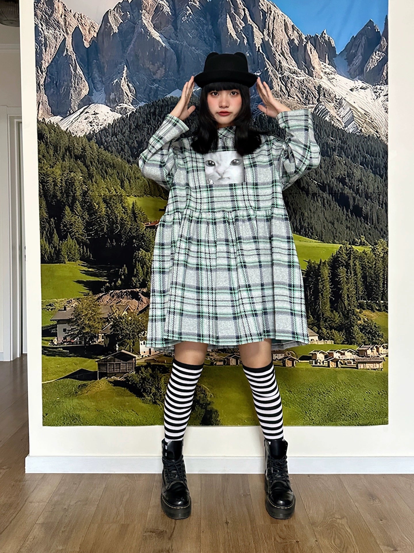 BunnyBunnyGun - Kawaii School Style Loose Long Sleeve Dress dress bunnybunnygun