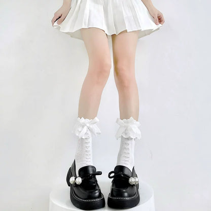 Lolita Fashion Socks Ballet Summer Socks Lace Bow Short Socks