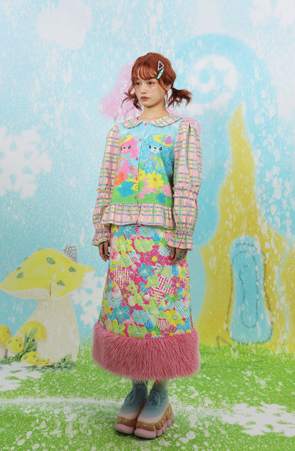 frufru Decora Snow Farm Puppy Blouse