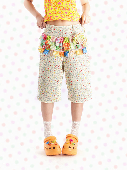 Decora Fashion Fruits Three-dimensional Flower Pants