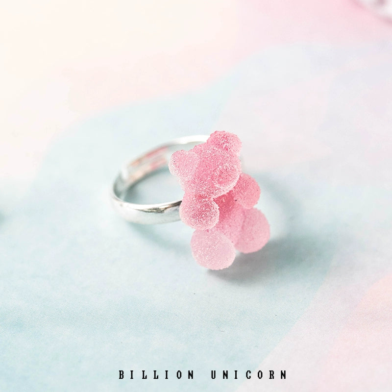 Pink Unicorn Decora Gummy Bear Ring