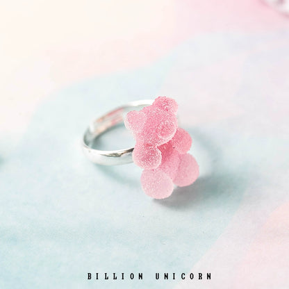 Pink Unicorn Decora Gummy Bear Ring