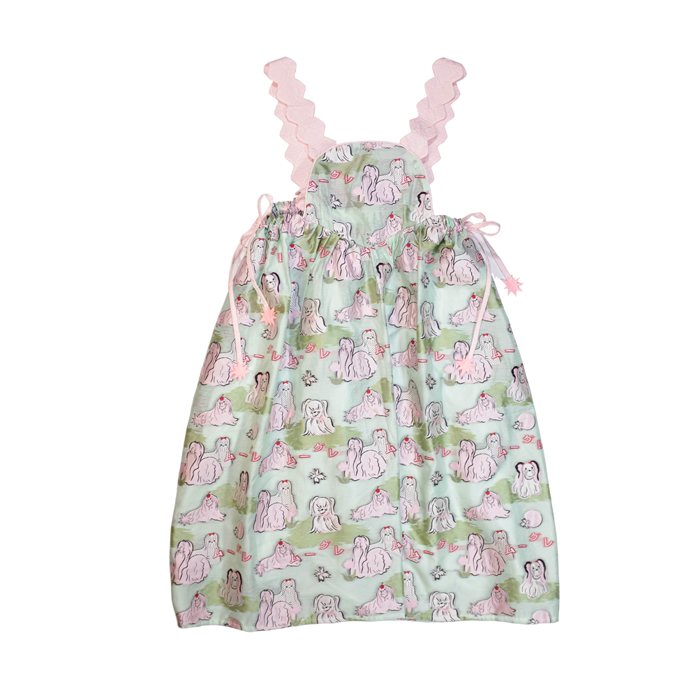 Meugler Decora Fashion Dress Puppy Strap Dress Green Dress