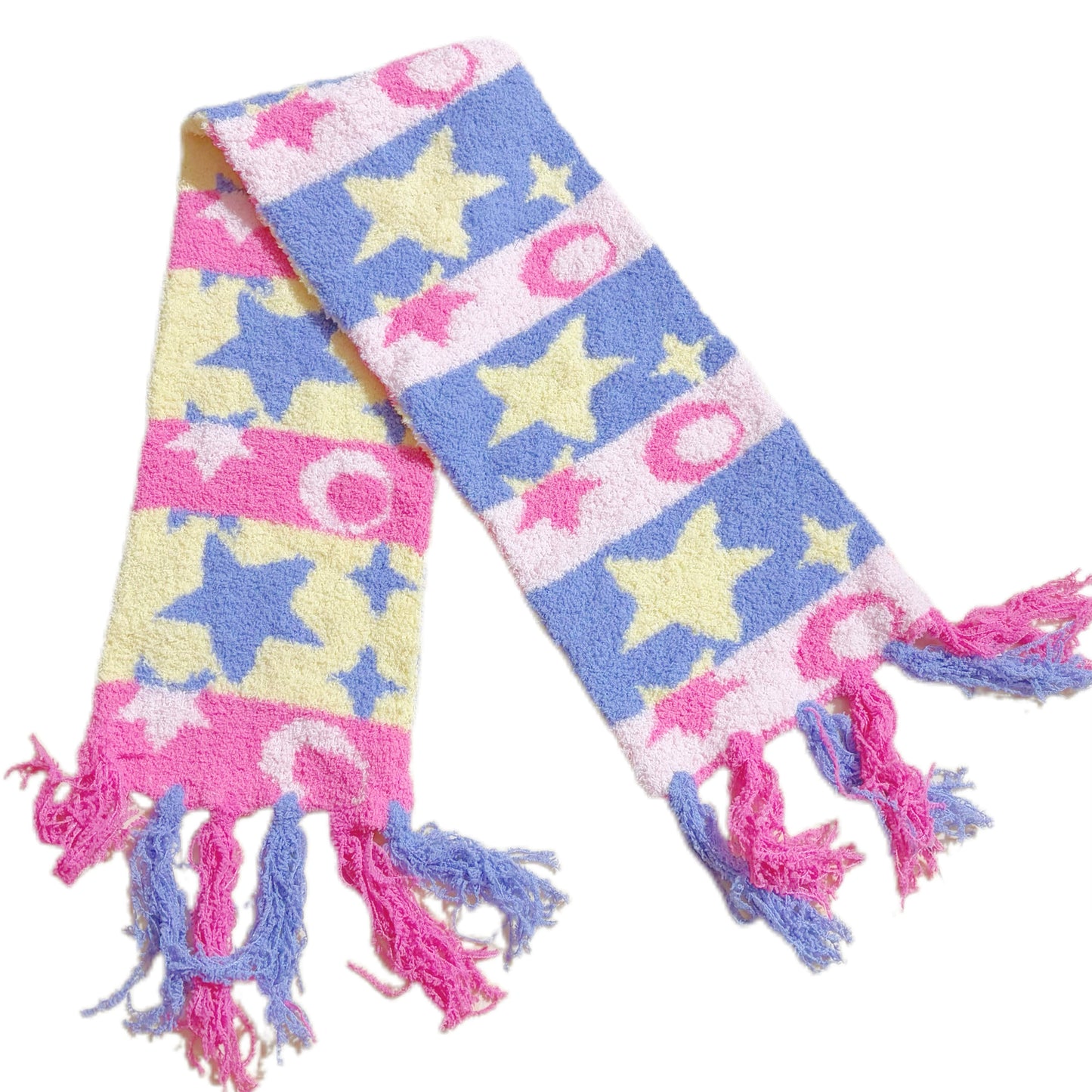 Leerroo Decora Scarf Star Kintted Scarf Winter Bright Scarf