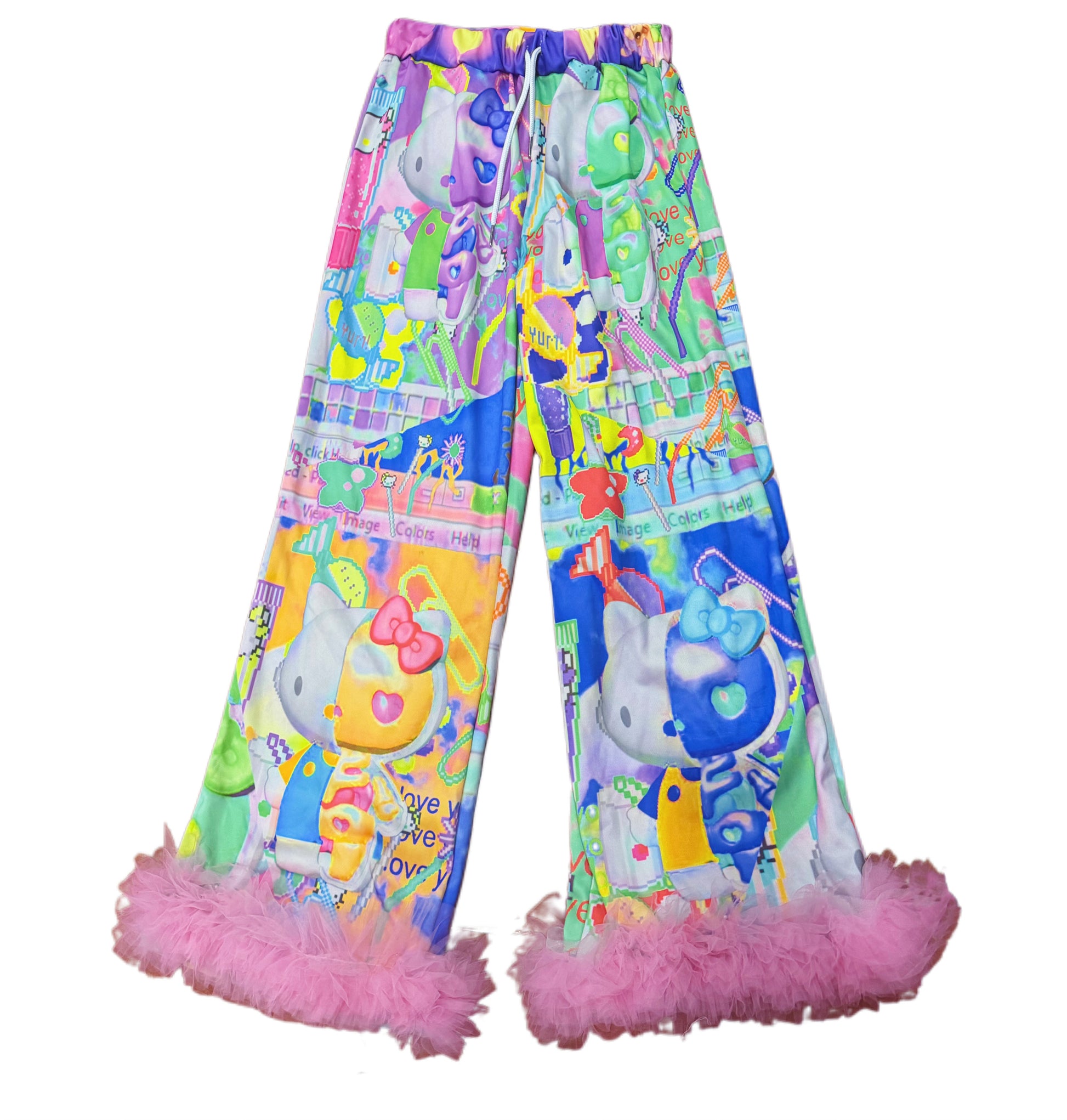 LEERROO - Decora Print Wide Leg Pants pants Leerroo S