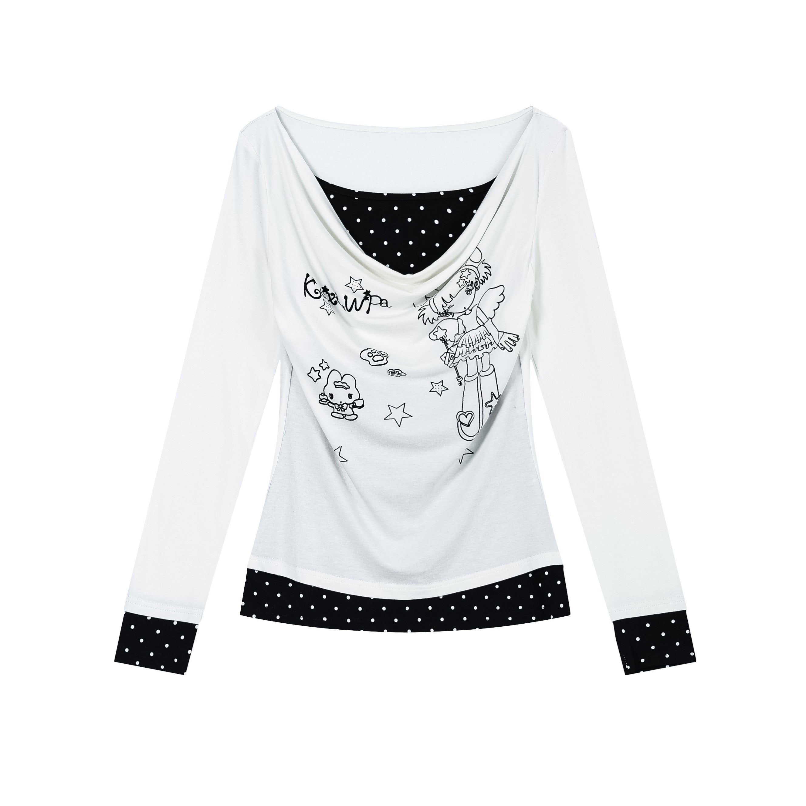 Y2K Layered Long Sleeve Tee - Languid Park | Land Decora