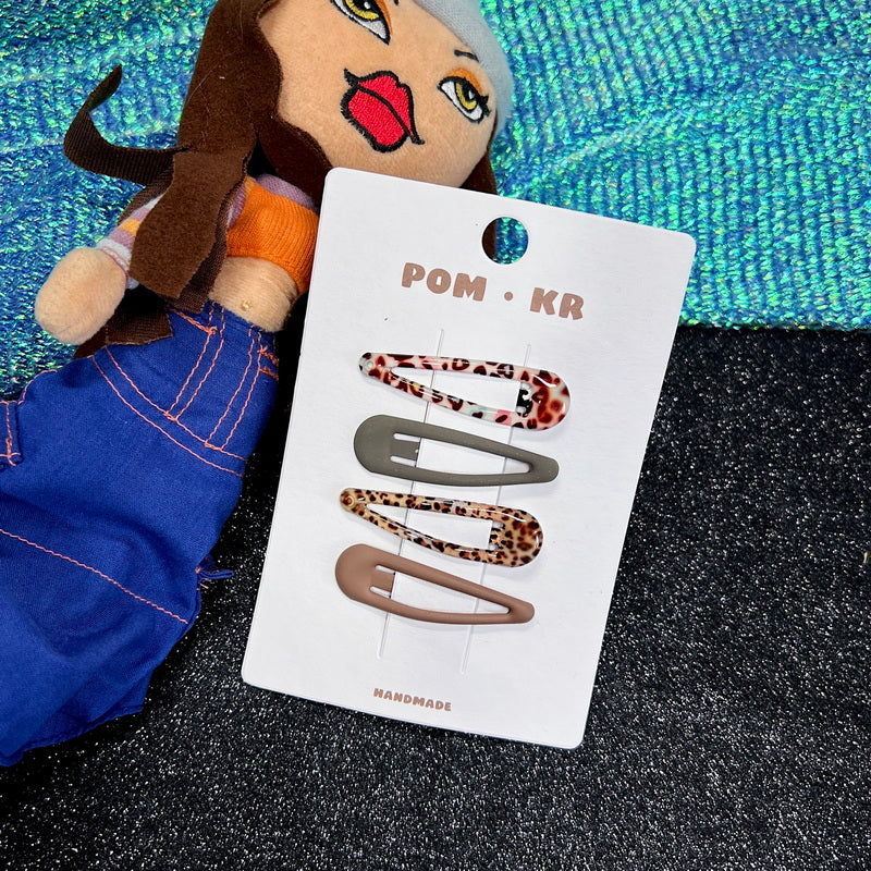 StrangeLab Decora Colorful BB Clips | Candy Color Simple Hair Clips hair clip strangelab 1 - Brown