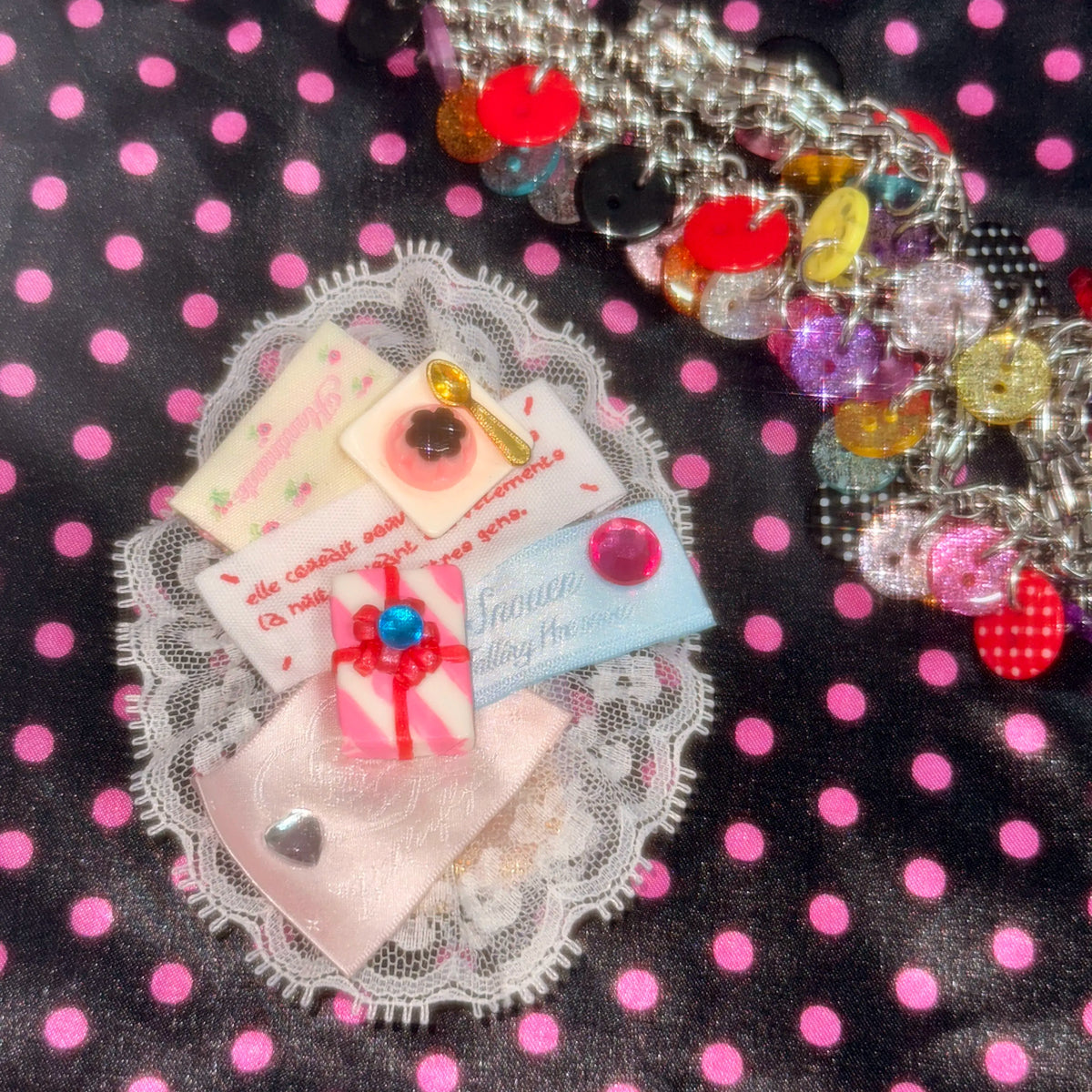 Salty Gummy - Y2K Lace Rhinestone Hair Clip hair clip Salty Gummy