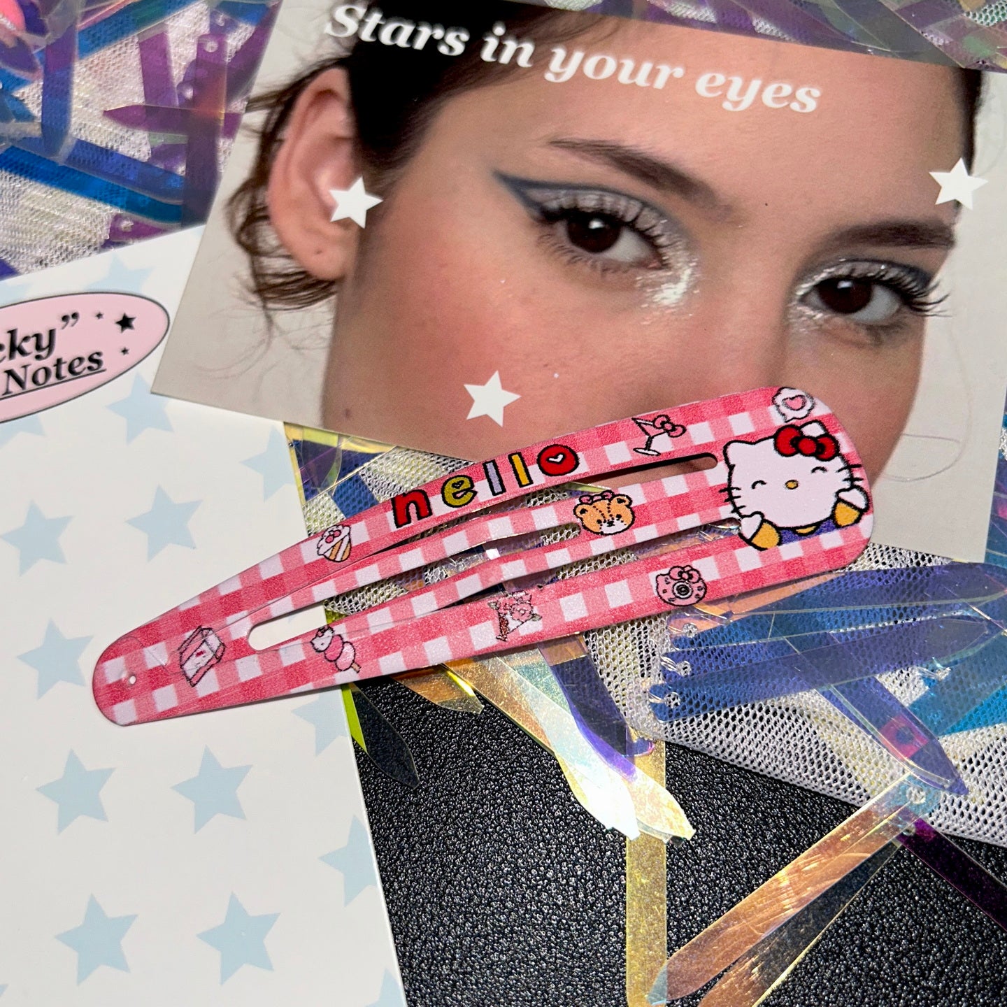 strangelab - Y2K Cute Kitty Cat Hair Clip Bang Side Barrette hair clip strangelab Pink - 1pc