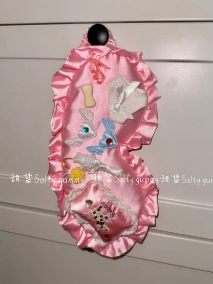 Salty Gummy - Y2K Barbie Satin Sleep Mask mask Salty Gummy Pink