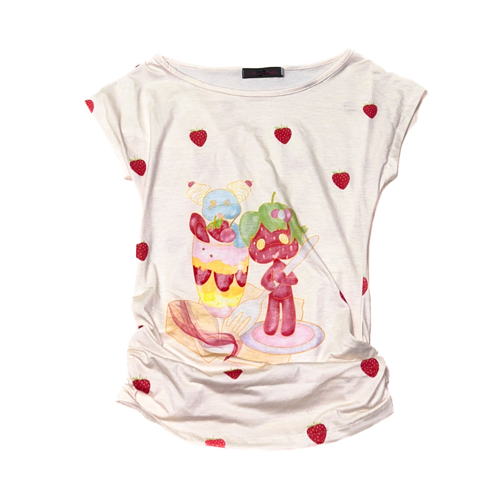 YJM with biubiu Strawberry Slim Fit T-Shirt – Y2K Harajuku Kawaii Style Tee tshirt YJM with biubiu