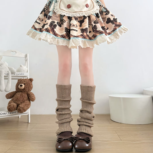 2 Bears - JK Knit Mid-Calf Leg Warmers leg warmmers 2 bears Light Brown