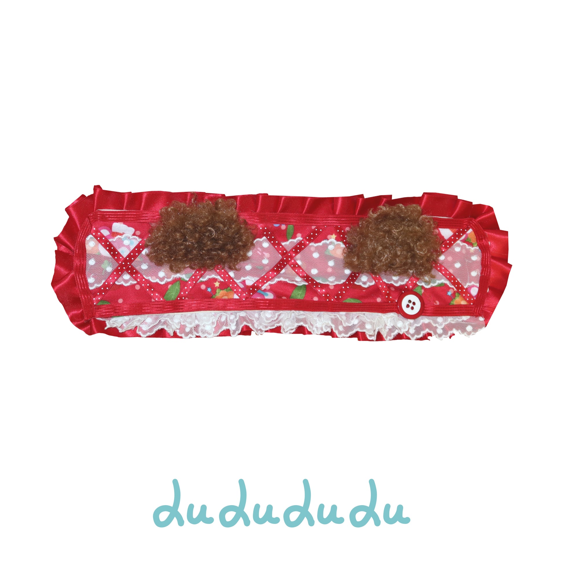 LULULULU - Kawaii Lolita Lace Red Bear Ears Headband headband LULULULU