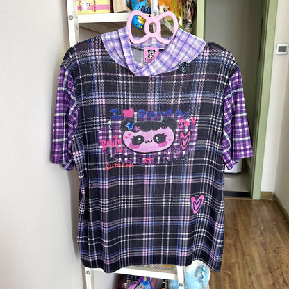 BodyTalk - Y2K Panda Mesh Short Sleeve Top tshirt bodytalk