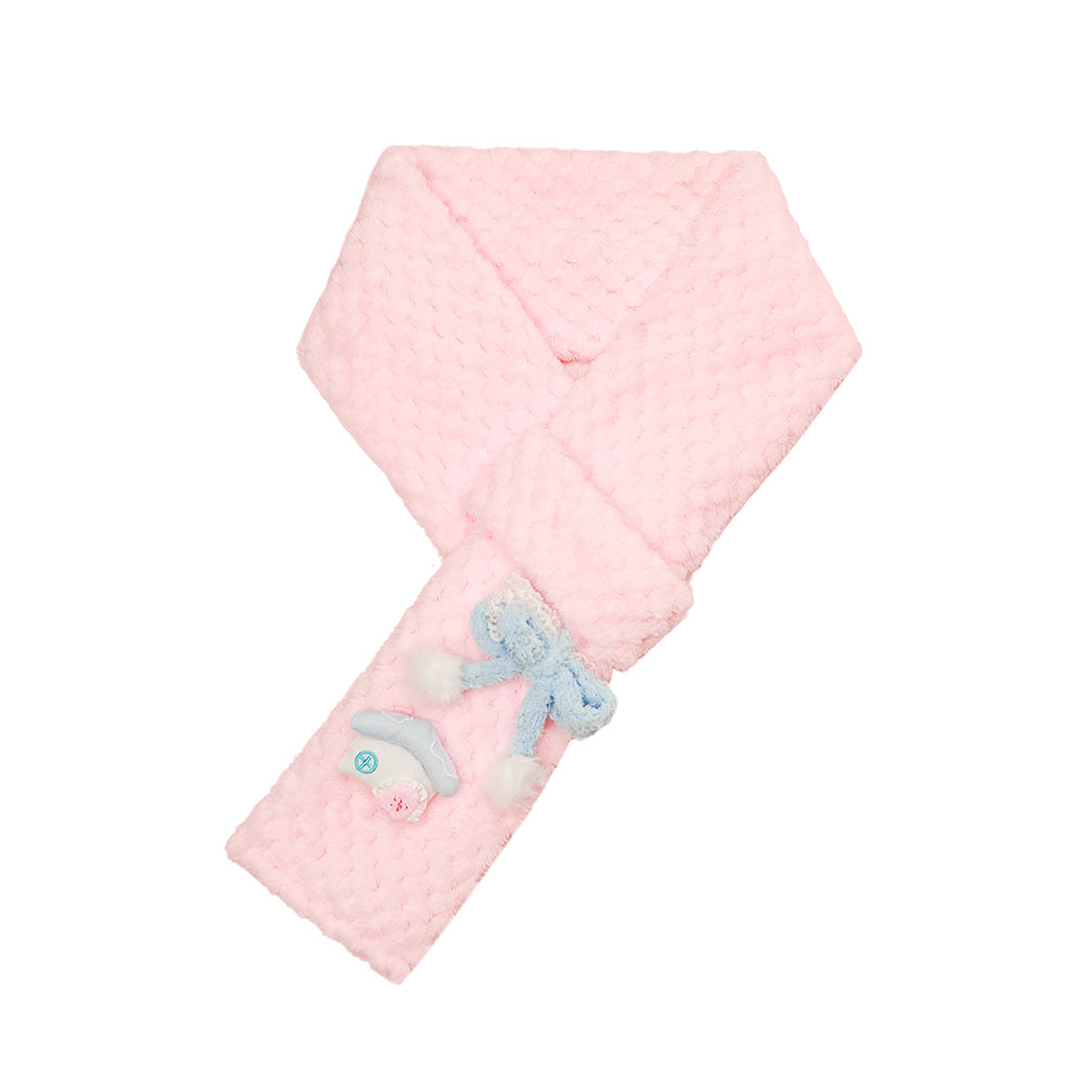 Nihon Kids - Kawaii House Plush Scarf scarf NIHON KIDS Pink