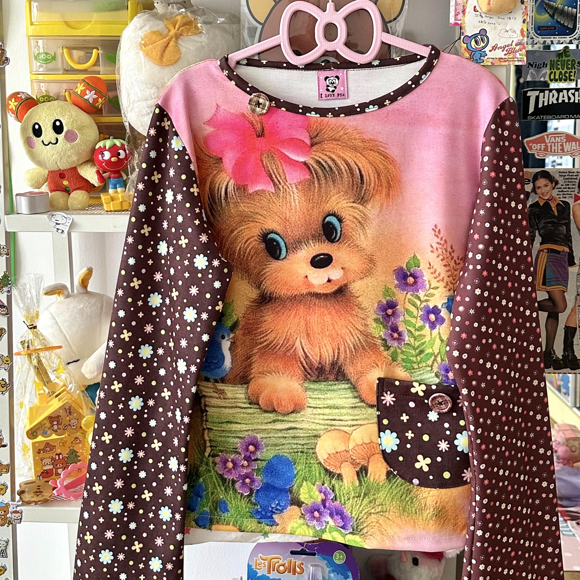 BodyTalk - Y2K Vintage Puppy Print Top shirt bodytalk