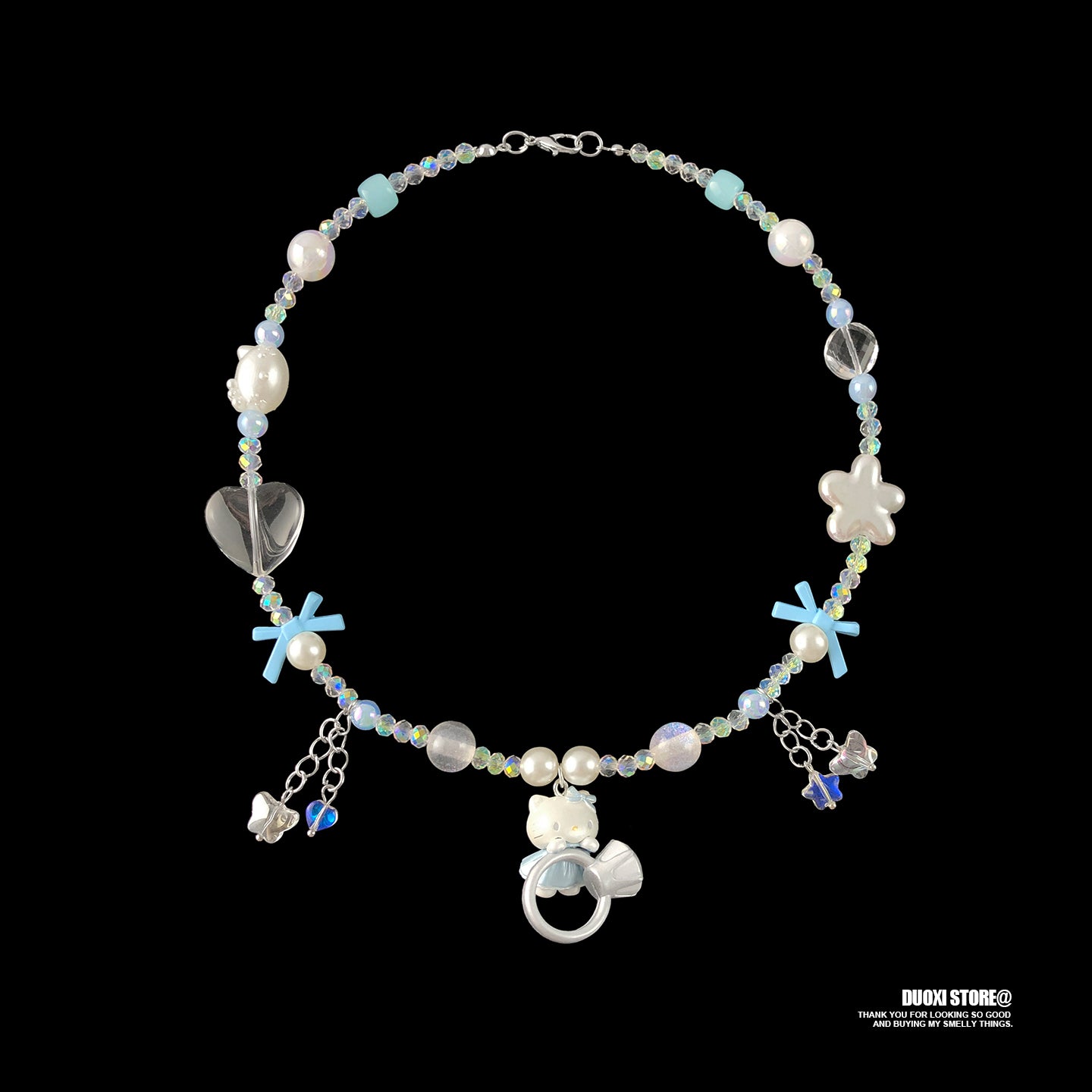 DuoXi - Kawaii Hello Kitty Couple Necklace Marry Me Resin Necklace necklace DuoXi Ring Kitty Necklace