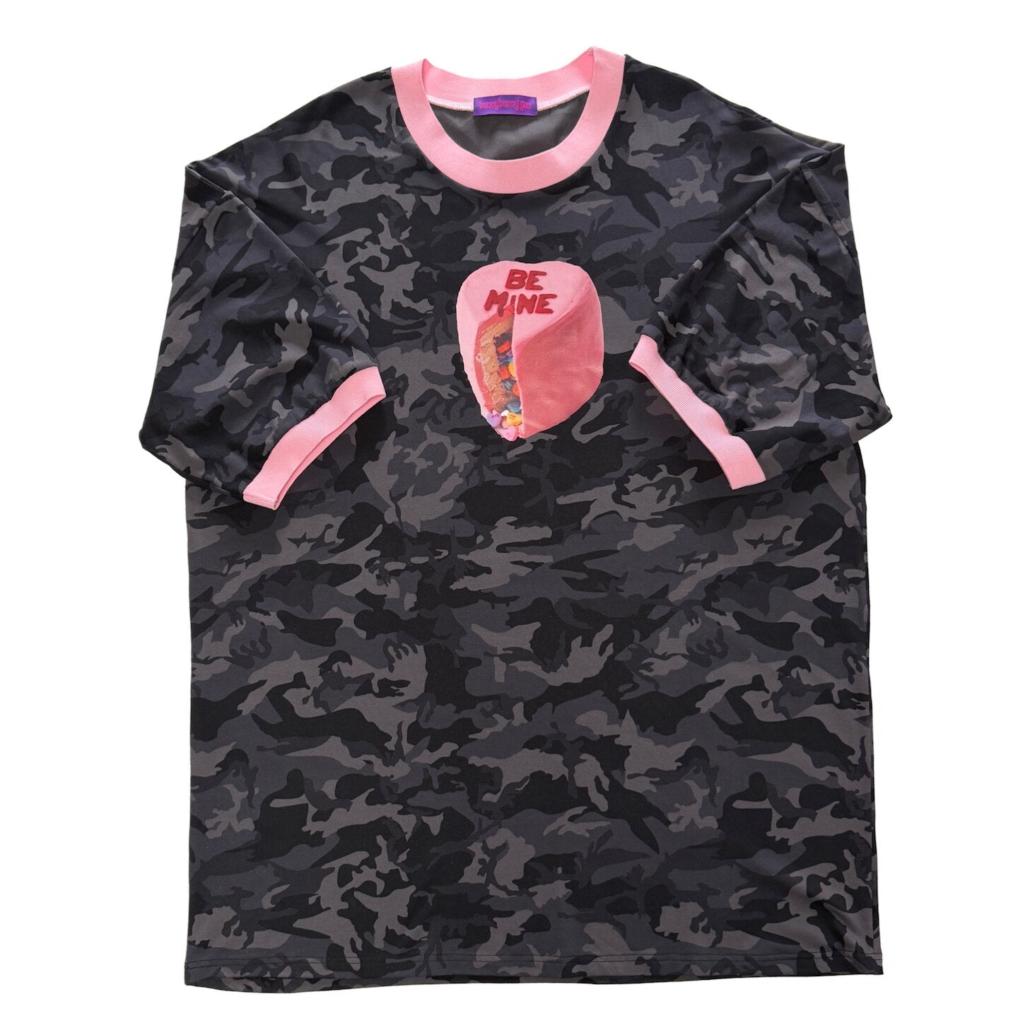 bunnybunnygun - Black Camo Oversize Tee Dress dress bunnybunnygun