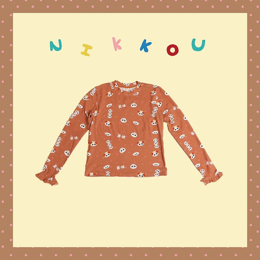 NIKKOU - Cute Japanese-Style Knit Base Layer Top shirt Nikkou home S