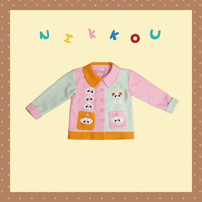 NIKKOU - Colorblock Embroidered Bouclé Wool Jacket jacket Nikkou home S