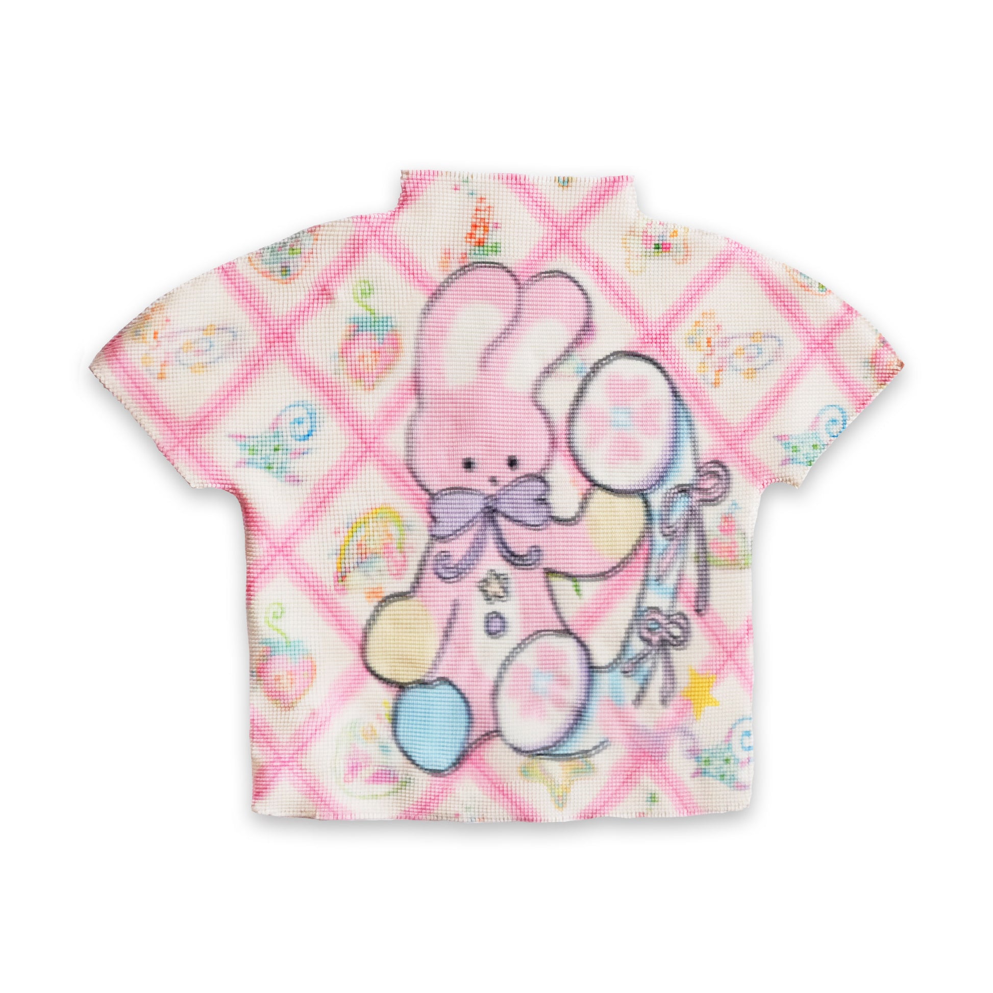 Meugler - Girly Rabbit Phone Pleated Top tshirt Meugler