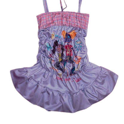 YJM with biubiu Abstract Graffiti Dress | Ruched Slip Dress – Y2K Harajuku Mini Dress dress YJM with biubiu