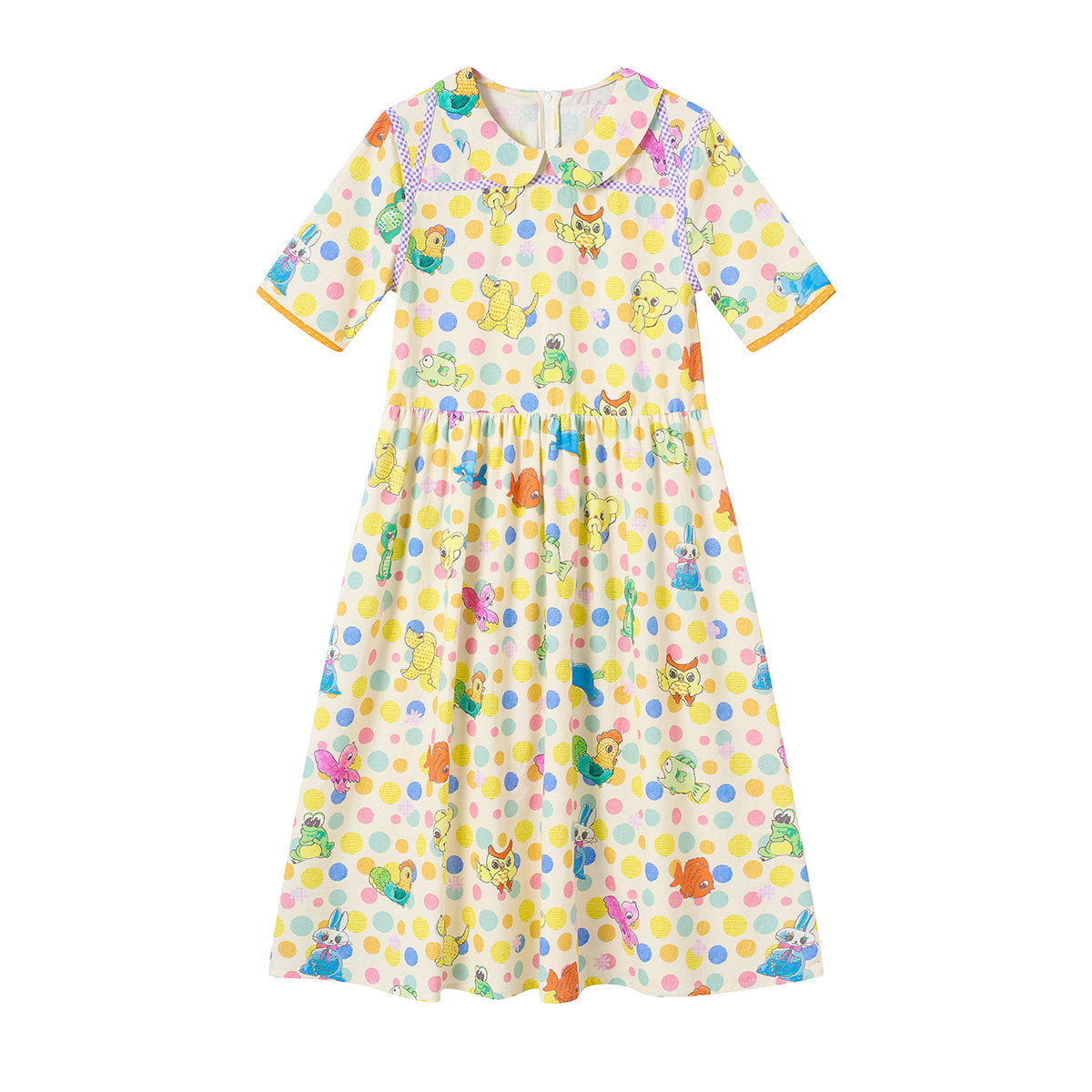 tntntutu - Kawaii Cream Polka Animal Dress dress tntntutu S