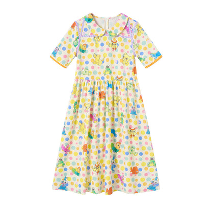tntntutu - Kawaii Cream Polka Animal Dress dress tntntutu S