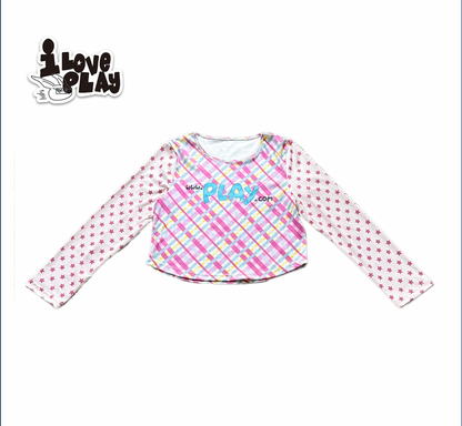 Loveplay - Y2K Long Sleeve Star Patchwork T Shirt shirt loveplay Pink S
