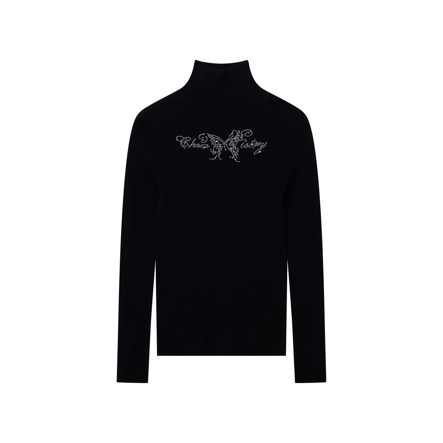 Chemical Girl - Merino Wool Slim Fit Turtleneck Sweater shirt chemical girl Black S