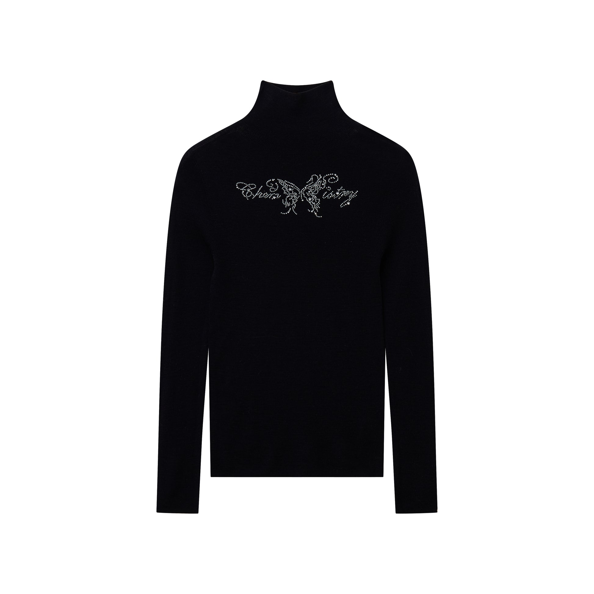 Chemical Girl - Merino Wool Slim Fit Turtleneck Sweater shirt chemical girl Black S