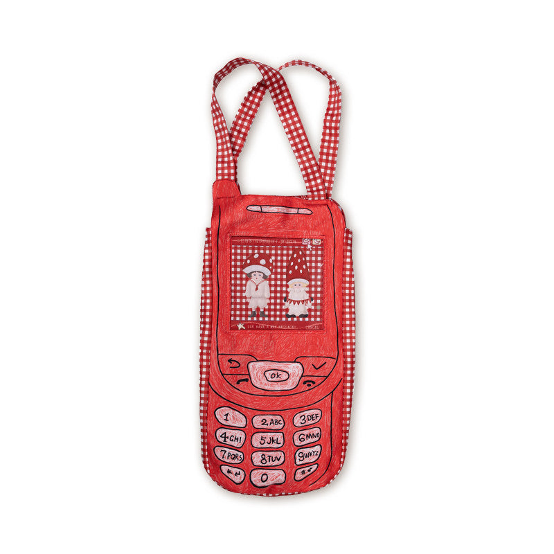 Meugler - Red Hand-Painted Ita Phone Bag bag Meugler