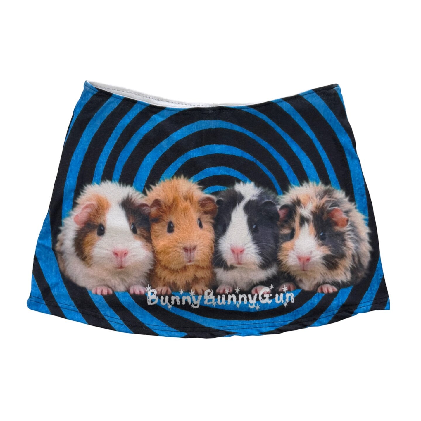 bunnybunnygun - Y2K Hamster Graphic Mini Skirt skirt bunnybunnygun S
