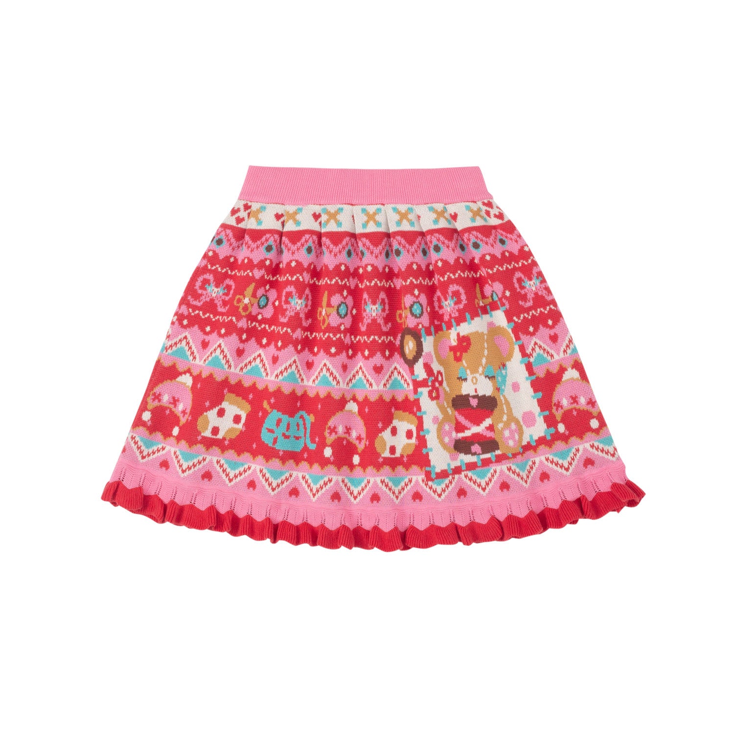 Lutra Jump - Decora Fair Isle Knit Skirt skirt Lutra Jump S
