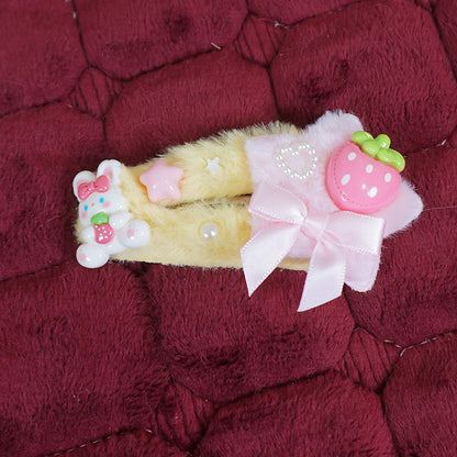 Maojiang Decora Kei Plush Star Clip hair clip maojiang Pink Star Clip - 1pc