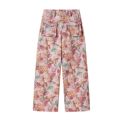 tntntutu - Kidcore Pink Animal Print Pants pants tntntutu S