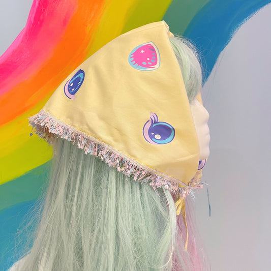 Plastic Candy - Macaron Star Bandana Kerchief Plastic Candy Yellow