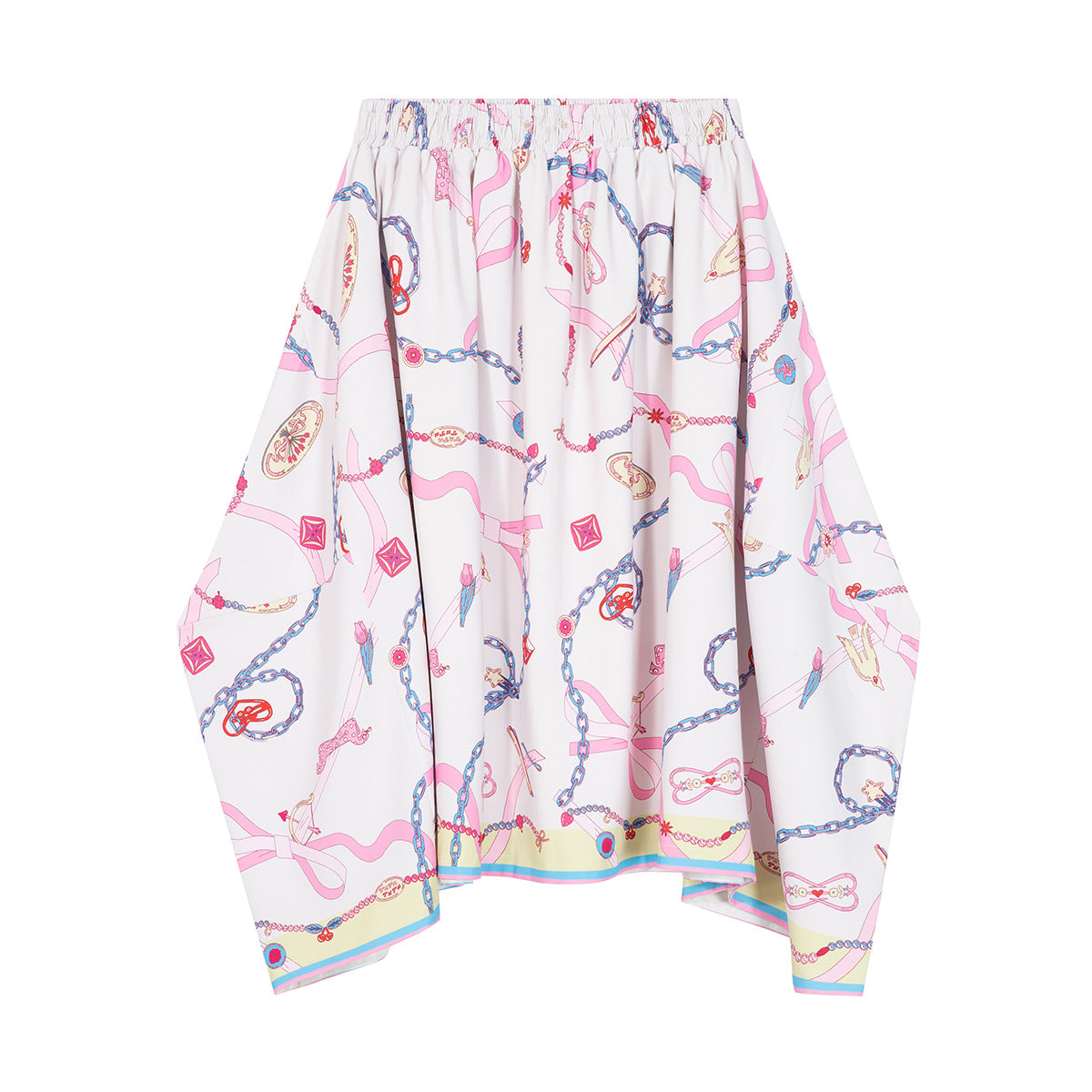 tntntutu Kawaii Pink Scarf Skirt | Harajuku Flowing Summer Bow Skirt skirt tntntutu